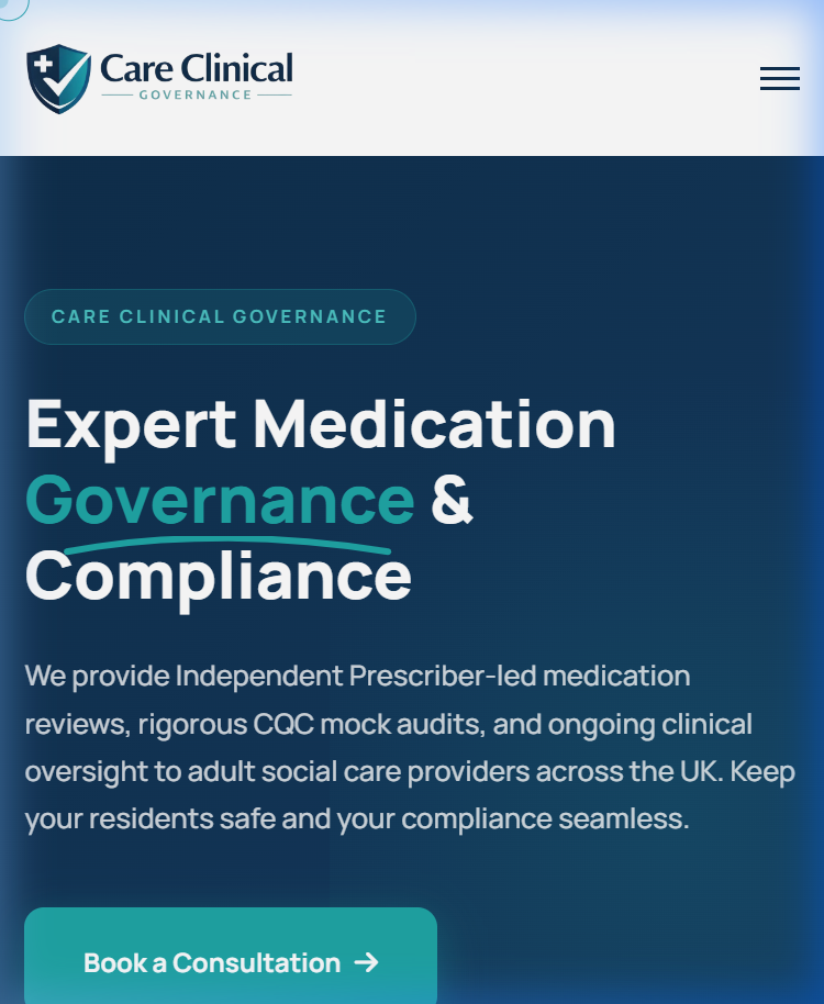 Care Clinical Governance on a phone