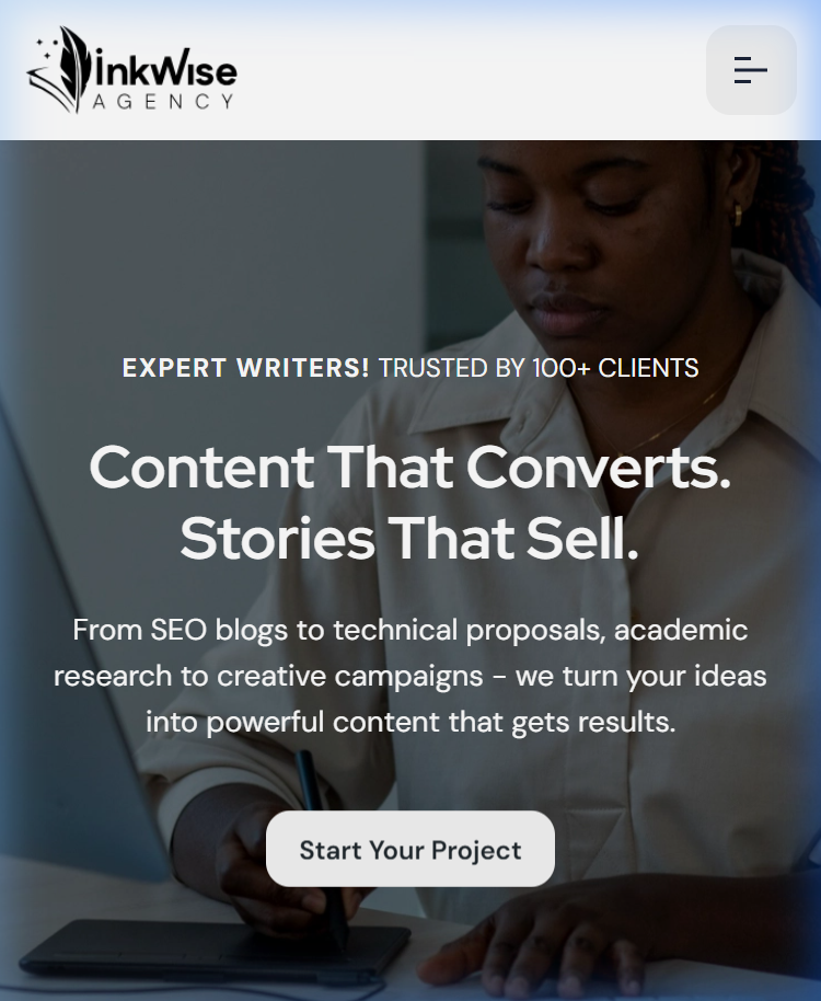 Inkwise Agency on a phone