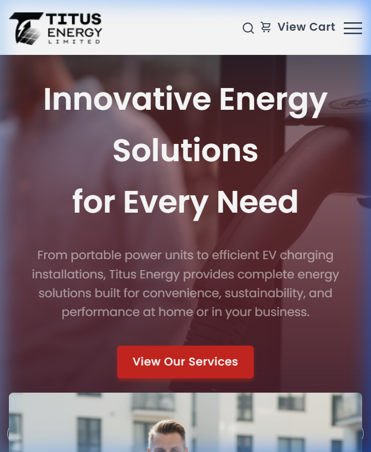 Titus Energy Ltd on a phone